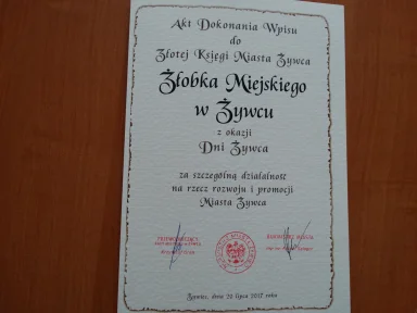 WPIS ŻŁOBKA DO ZŁOTEJ KSIĘGI MIASTA ŻYWCA - 20.07.2017 r.. Zdjęcie nr 3